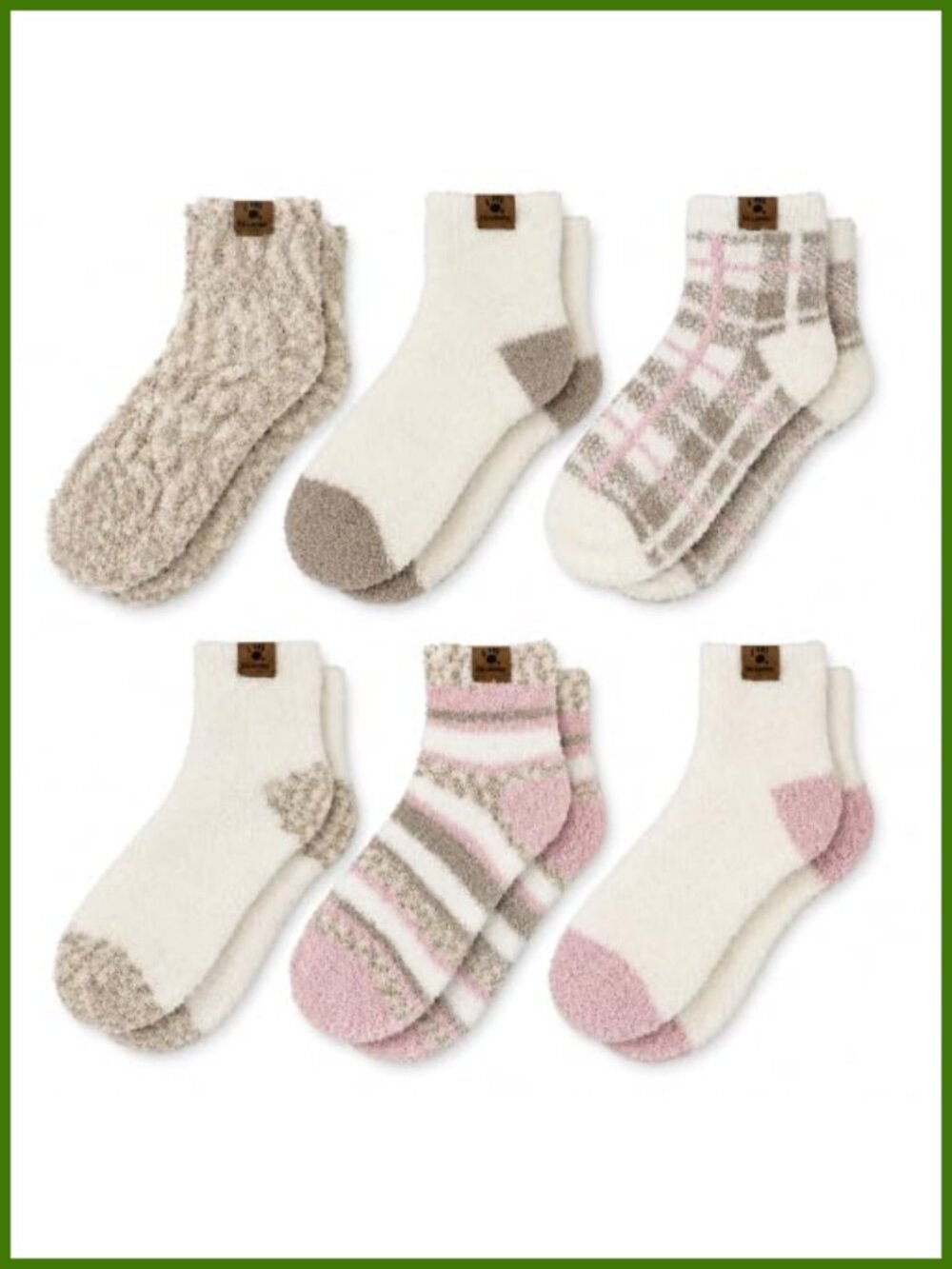 Cozy Lounge Sleep Ankle & Low Cut Socks 6 Pair Fuzzy Warm
